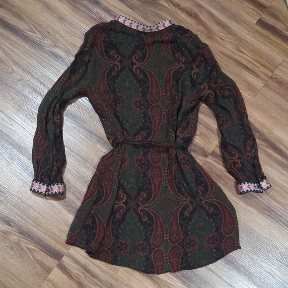 Zara Multicolor Paisley Dress Size Medium - Picture 7 of 7